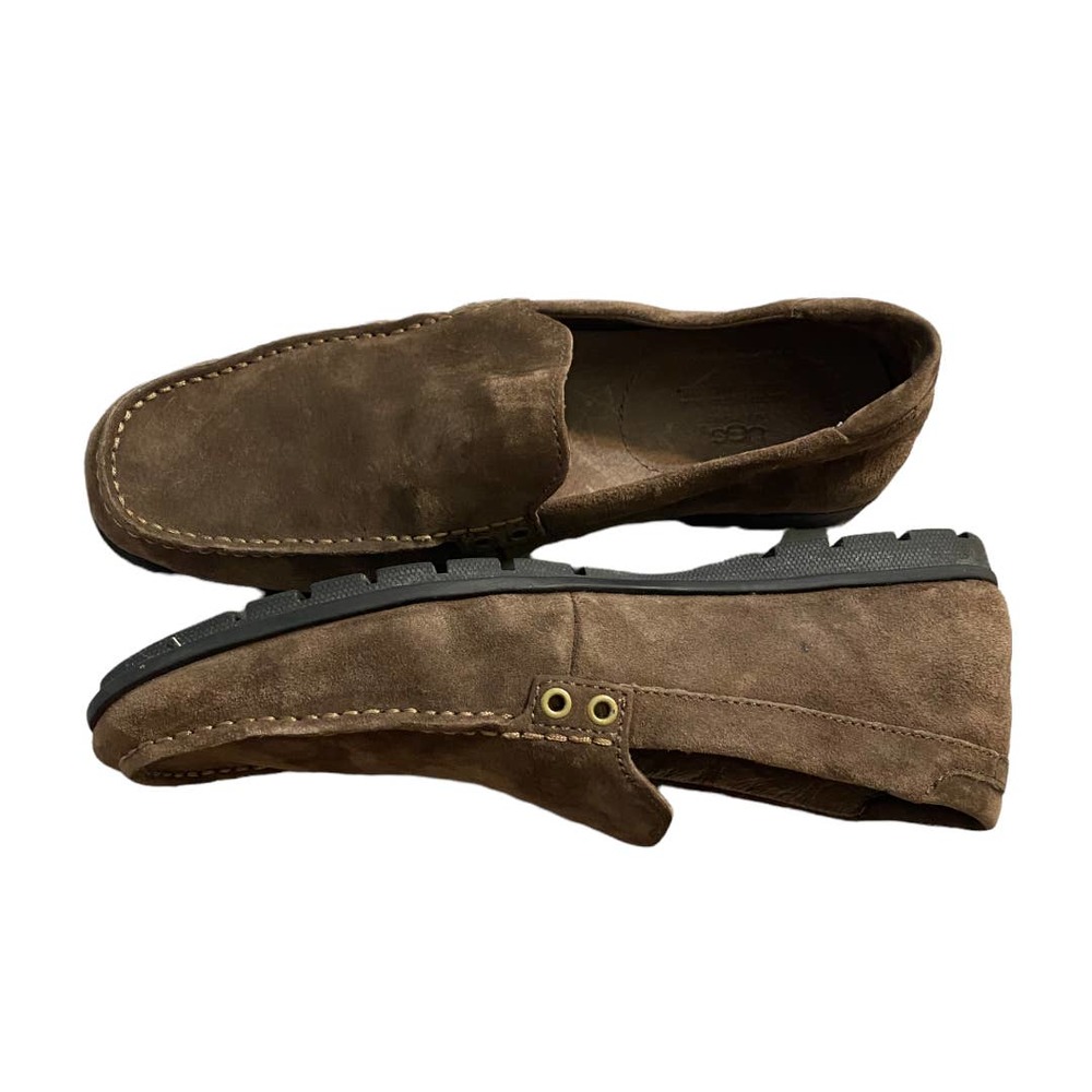 UGG Australia Ballard brown leather slip on dressy casual loafers size 10 - Picture 8 of 15